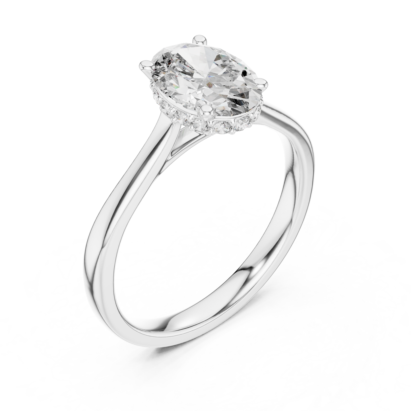 Minimalist Oval Engagement Ring