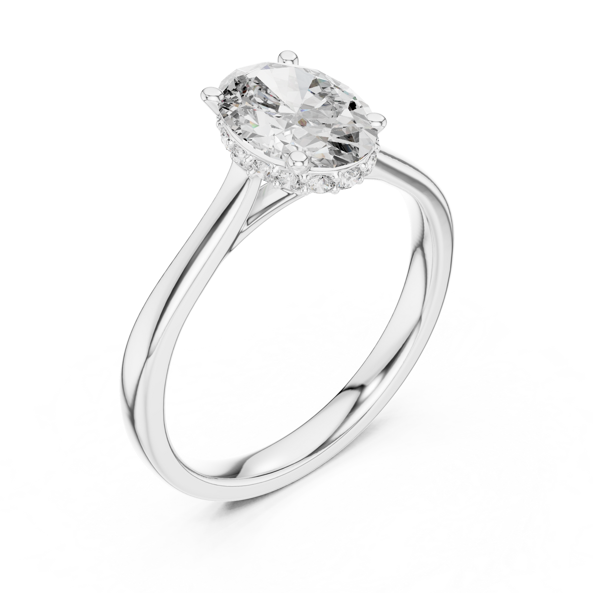 Minimalist Oval Engagement Ring