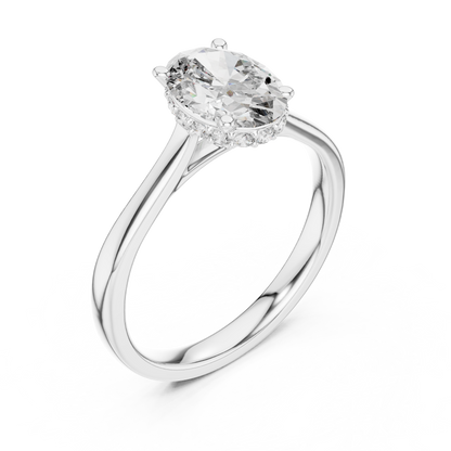 Minimalist Oval Engagement Ring