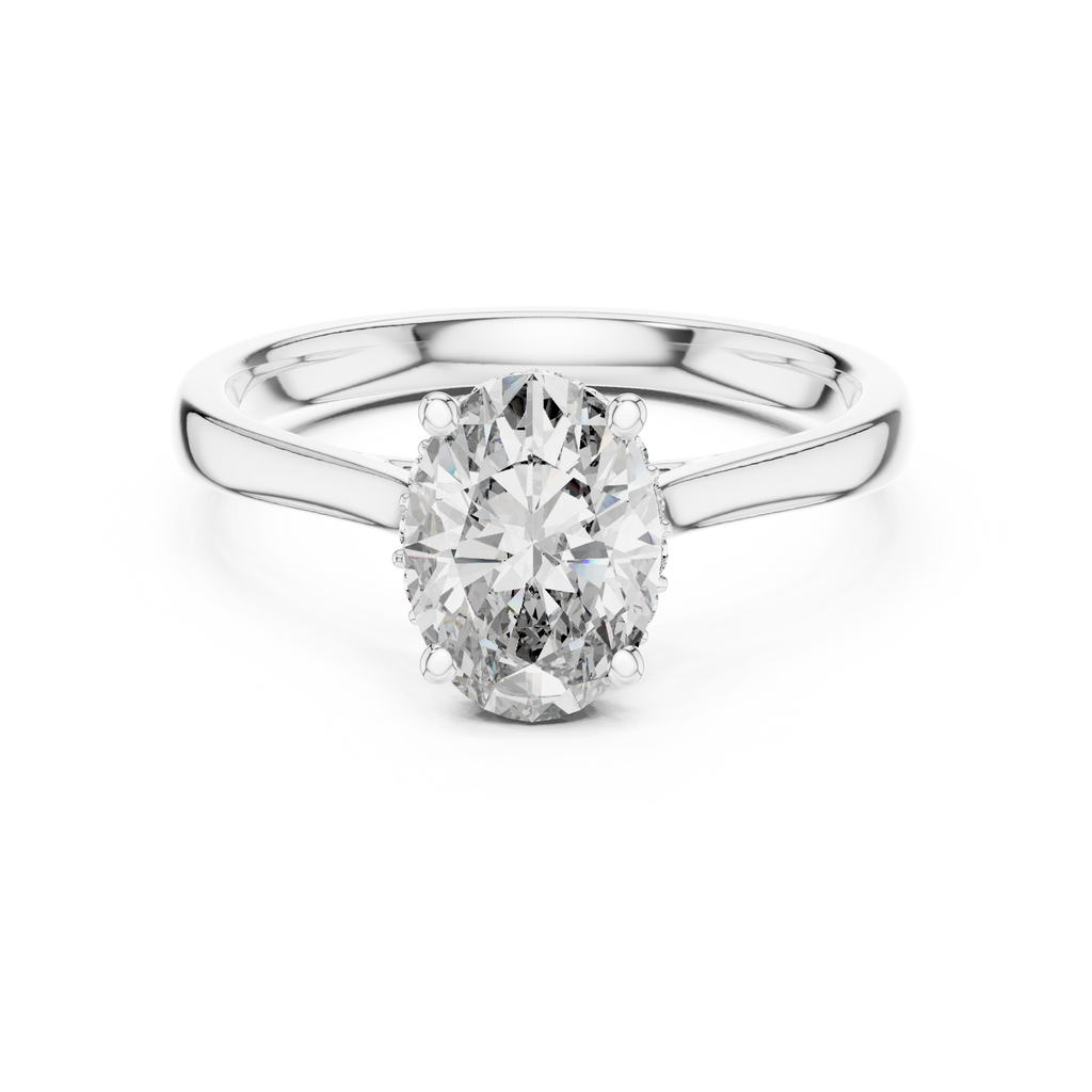Minimalist Oval Engagement Ring