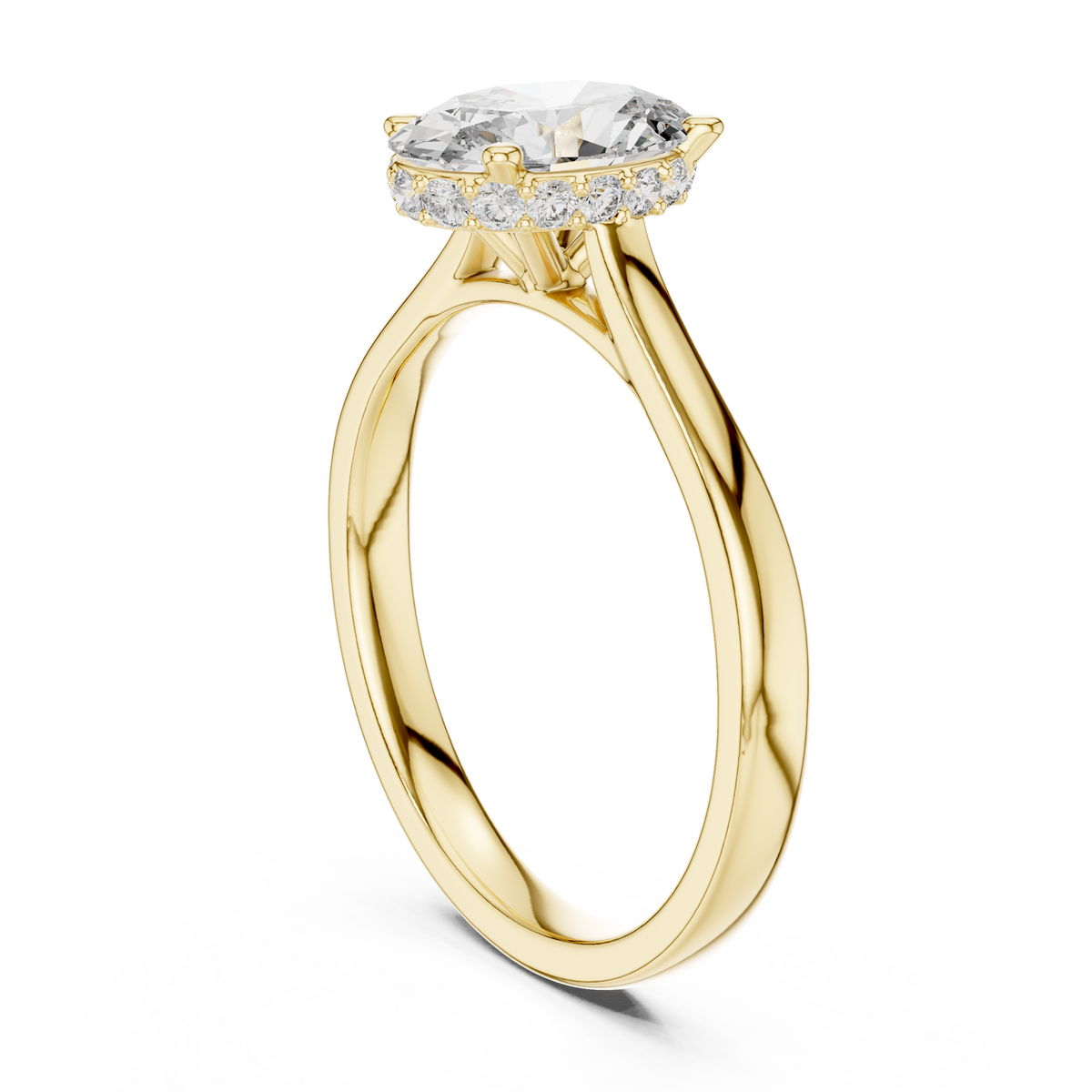 Minimalist Oval Engagement Ring