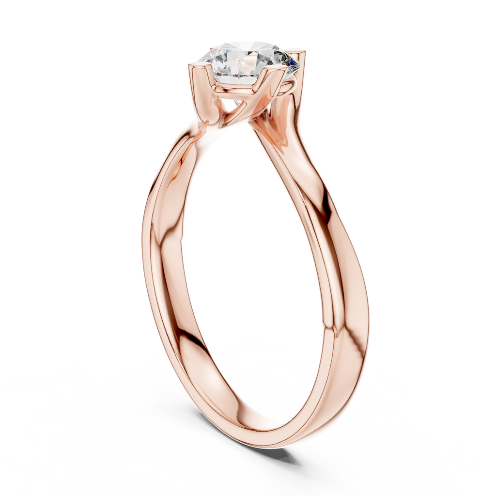 Graceful Twist Gold Solitaire