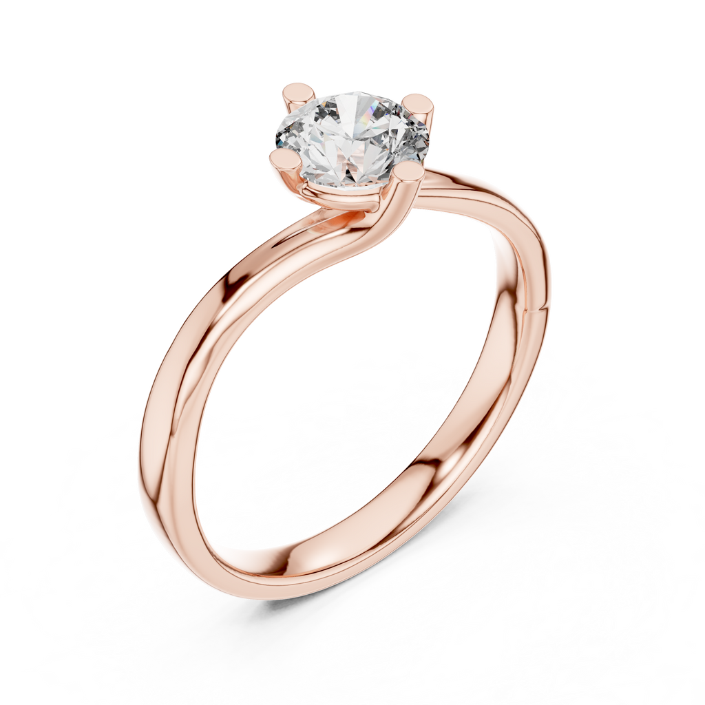 Graceful Twist Gold Solitaire