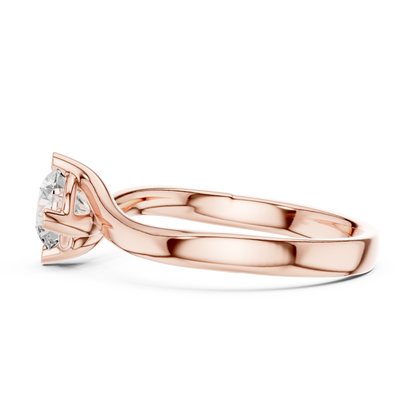 Graceful Twist Gold Solitaire