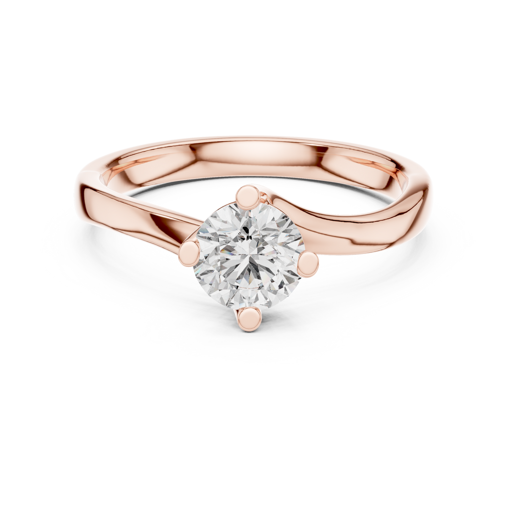 Graceful Twist Gold Solitaire