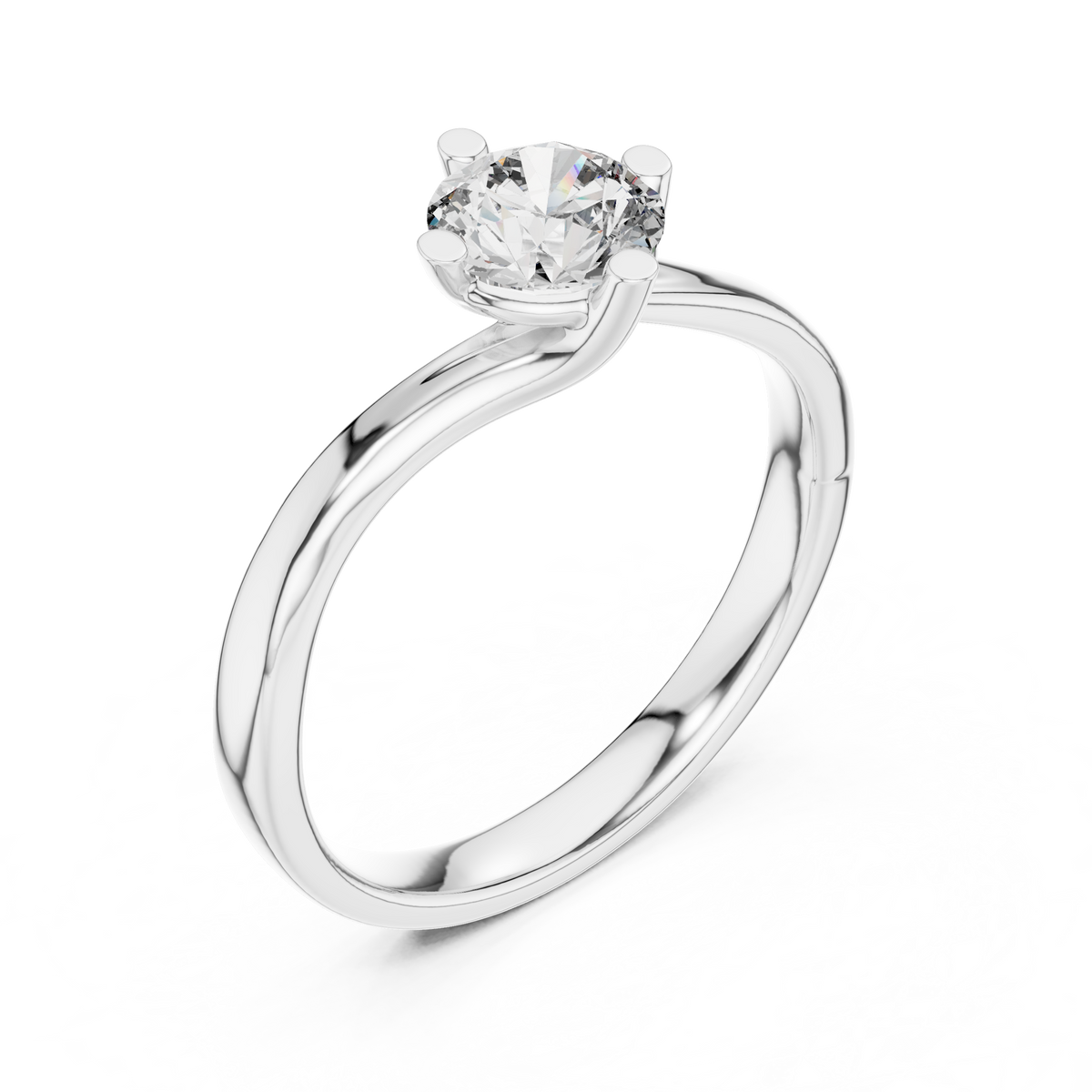 Graceful Twist Gold Solitaire