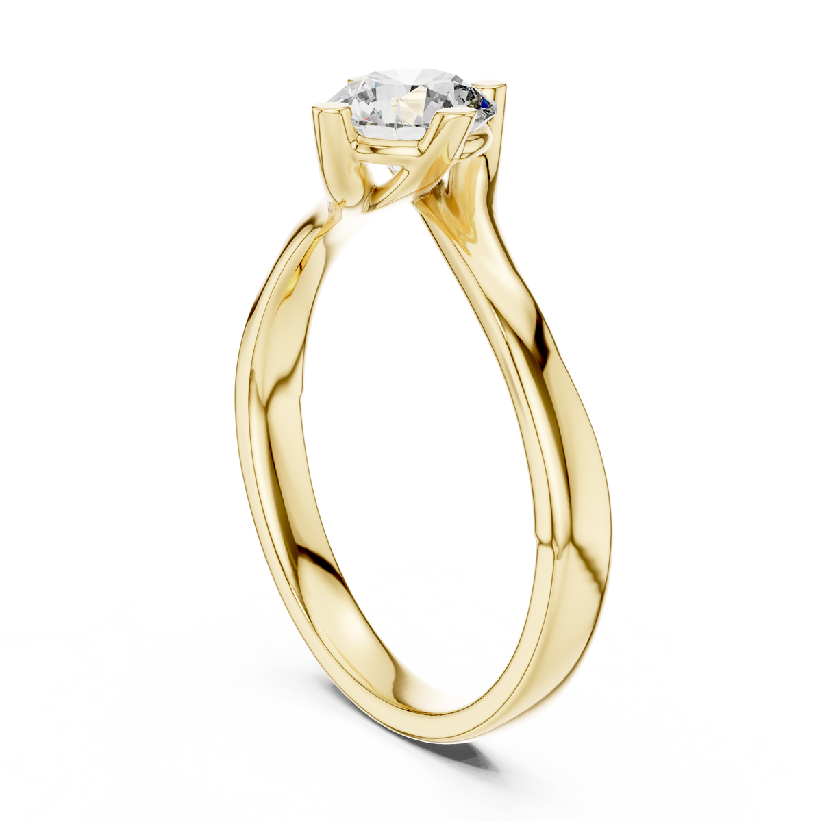 Graceful Twist Gold Solitaire