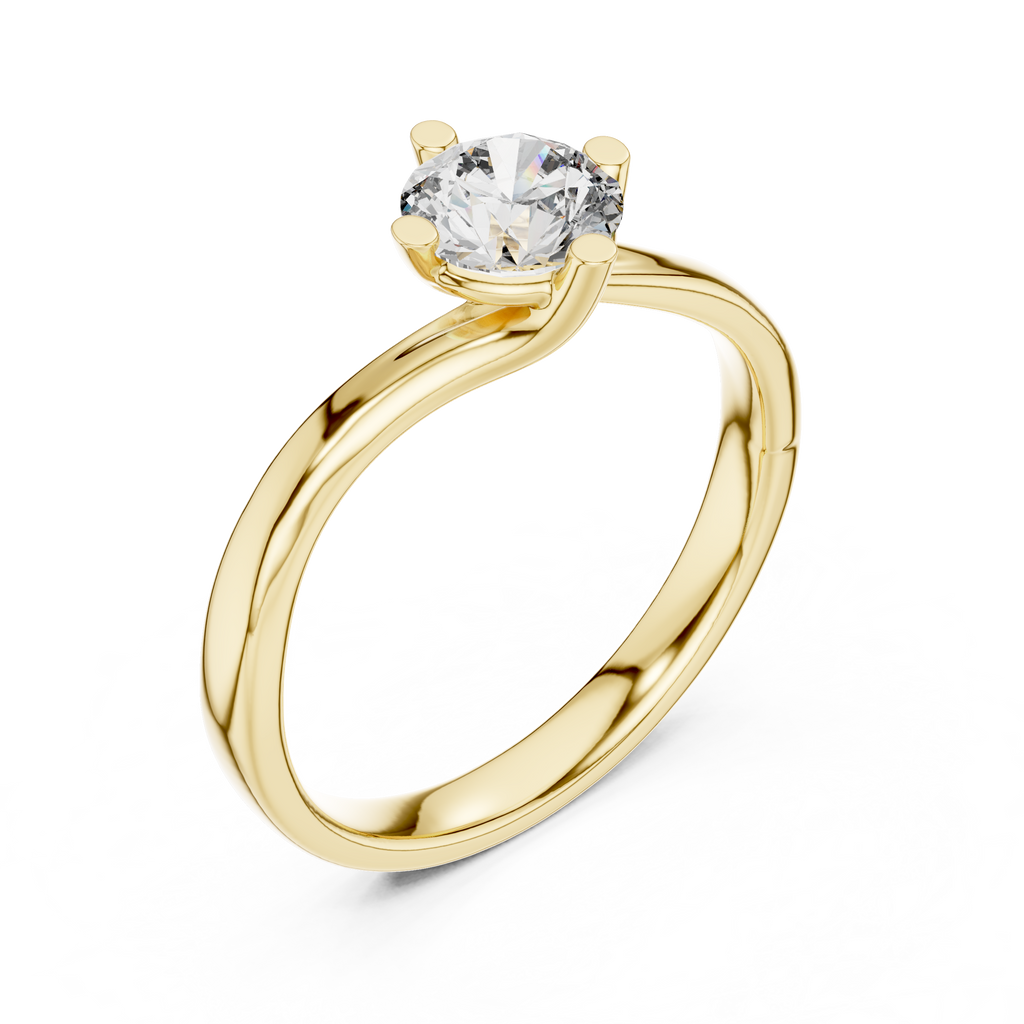 Graceful Twist Gold Solitaire