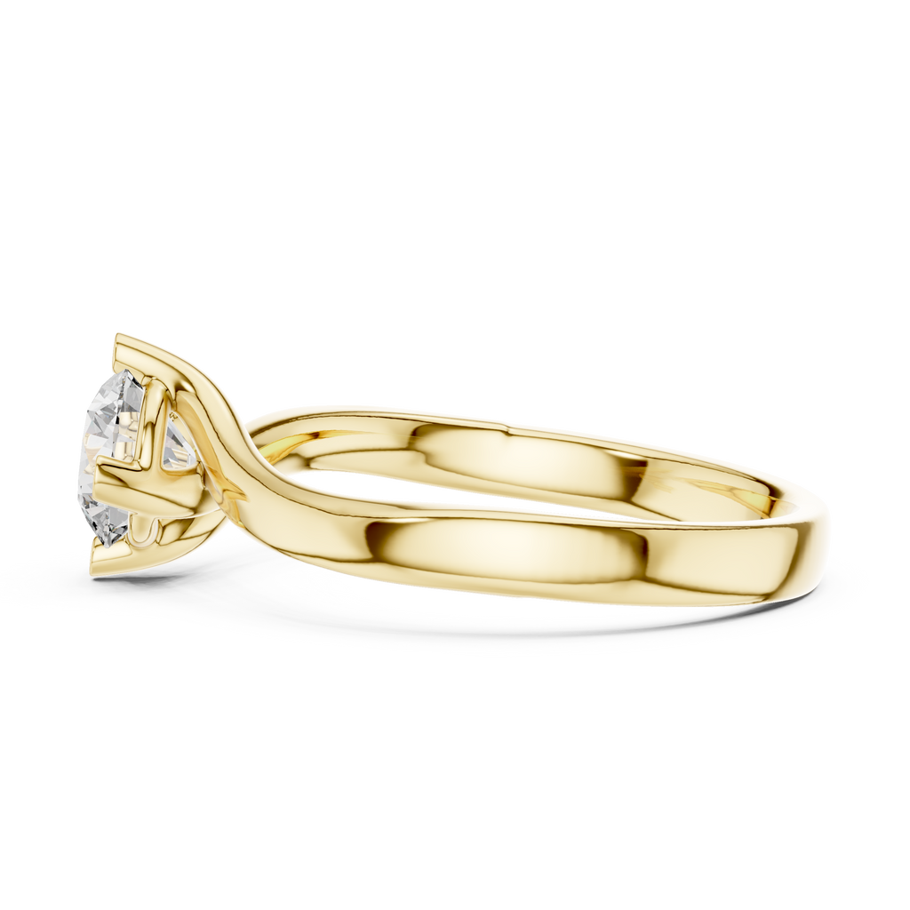 Graceful Twist Gold Solitaire