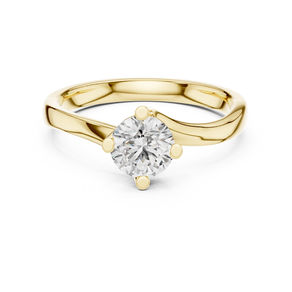 Graceful Twist Gold Solitaire