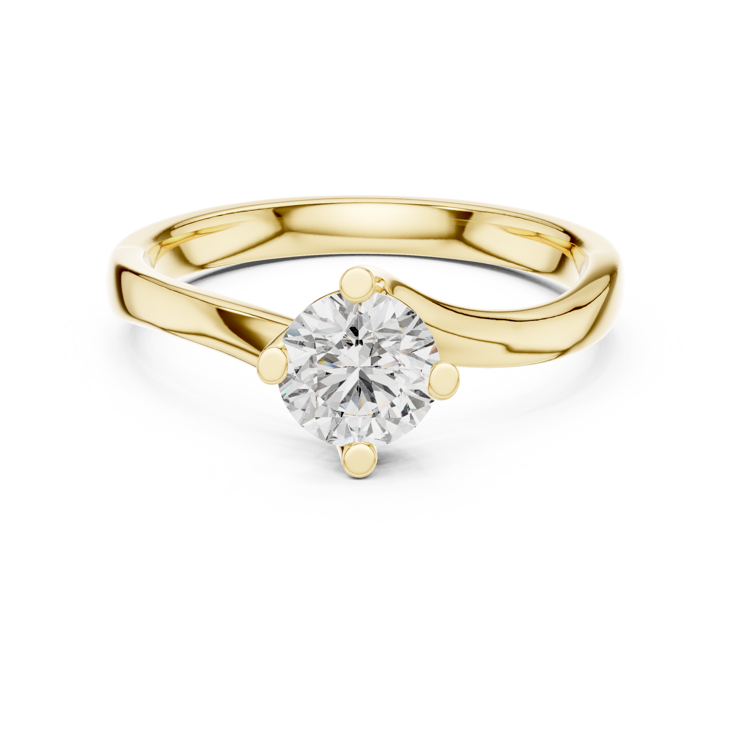 Graceful Twist Gold Solitaire