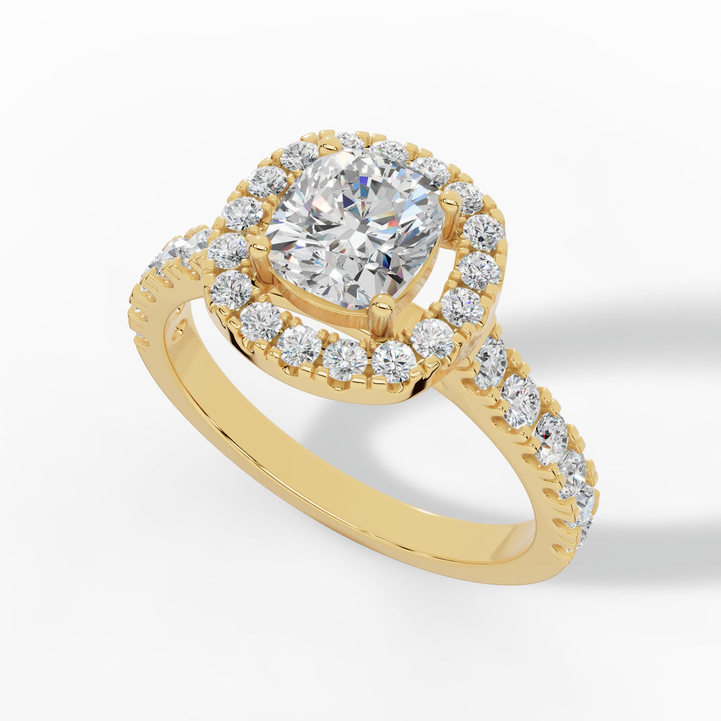 Cushion Halo Brilliance Ring