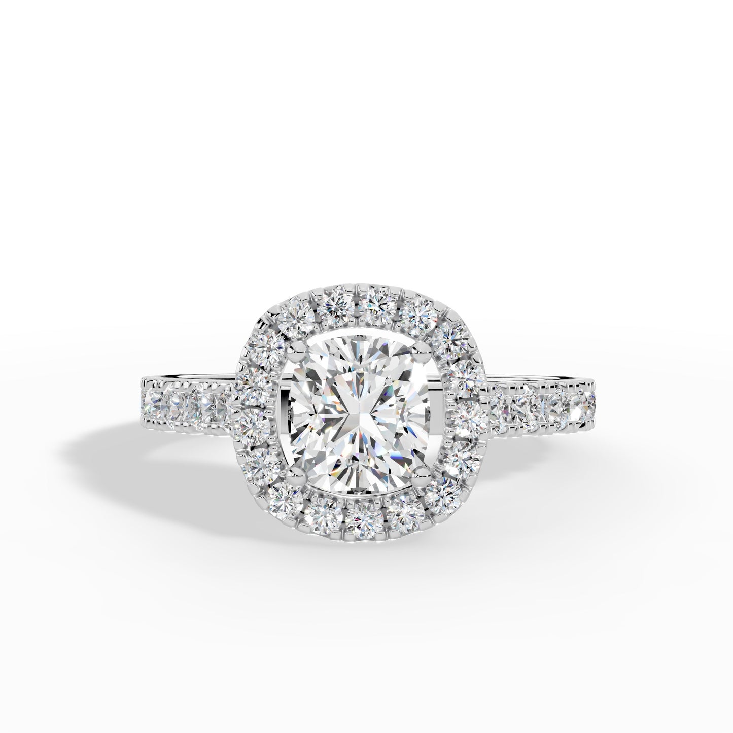 Cushion Halo Brilliance Ring