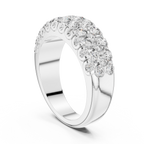 Triple-Row Graduated Diamond Band with Scalloped