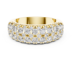 Triple-Row Graduated Diamond Band with Scalloped