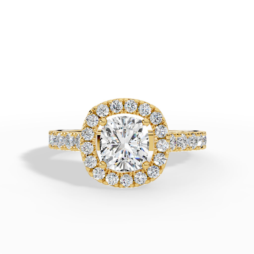Cushion Halo Brilliance Ring