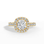 Cushion Halo Brilliance Ring