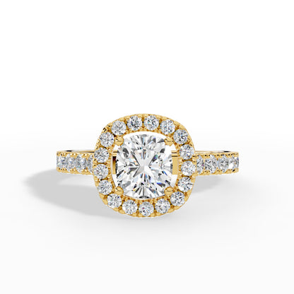 Cushion Halo Brilliance Ring