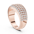 Five-Row Brilliant Diamond Band in a Seamle Setting