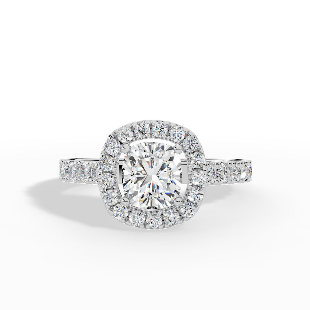 Cushion Halo Brilliance Ring
