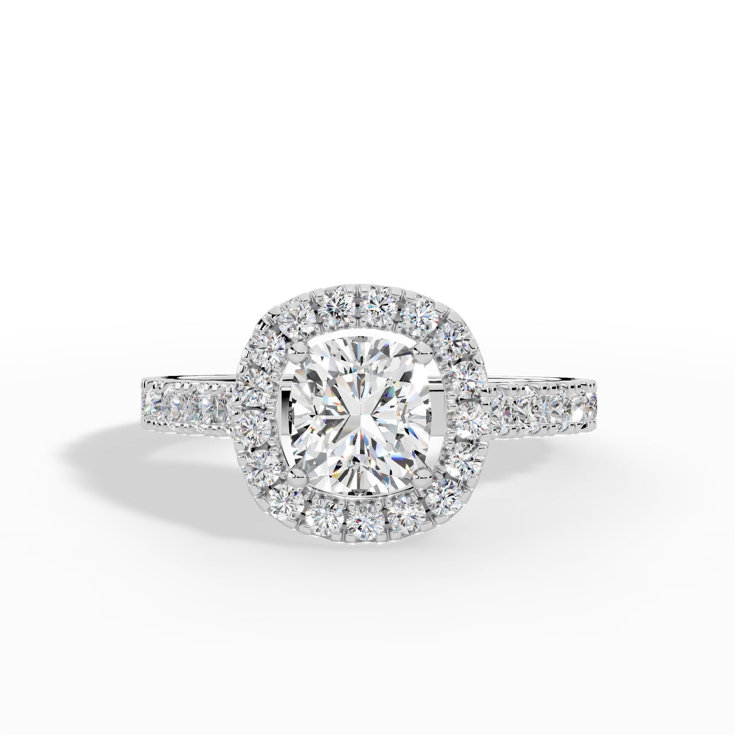 Cushion Halo Brilliance Ring