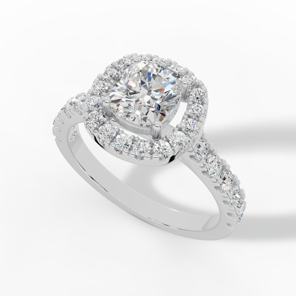 Cushion Halo Brilliance Ring