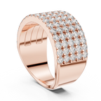 Seven-Row Diamond Masterpiece in a Scalloped Pavé Setting
