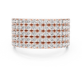 Seven-Row Diamond Masterpiece in a Scalloped Pavé Setting