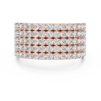 Seven-Row Diamond Masterpiece in a Scalloped Pavé Setting