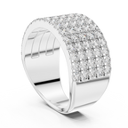 Seven-Row Diamond Masterpiece in a Scalloped Pavé Setting