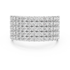Seven-Row Diamond Masterpiece in a Scalloped Pavé Setting