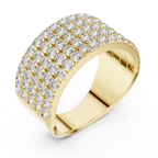 Seven-Row Diamond Masterpiece in a Scalloped Pavé Setting