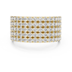 Seven-Row Diamond Masterpiece in a Scalloped Pavé Setting