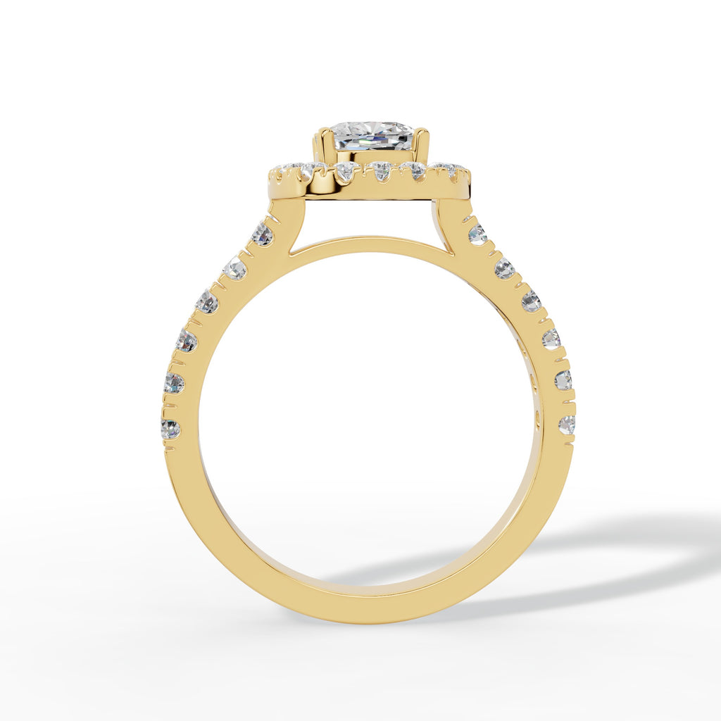 Cushion Halo Brilliance Ring