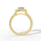 Cushion Halo Brilliance Ring