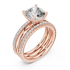 Round Brilliant Solitaire with a Pre-Styled Multi-Row Bridal Stack