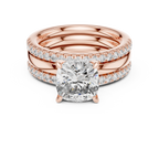 Round Brilliant Solitaire with a Pre-Styled Multi-Row Bridal Stack