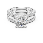 Round Brilliant Solitaire with a Pre-Styled Multi-Row Bridal Stack