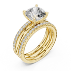 Round Brilliant Solitaire with a Pre-Styled Multi-Row Bridal Stack
