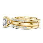 Round Brilliant Solitaire with a Pre-Styled Multi-Row Bridal Stack