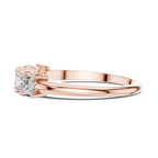 Five Princess-Cut Diamonds in a Classic Elevated Basket Setting