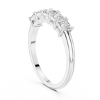 Five Princess-Cut Diamonds in a Classic Elevated Basket Setting