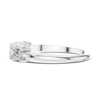 Five Princess-Cut Diamonds in a Classic Elevated Basket Setting