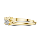 Five Princess-Cut Diamonds in a Classic Elevated Basket Setting