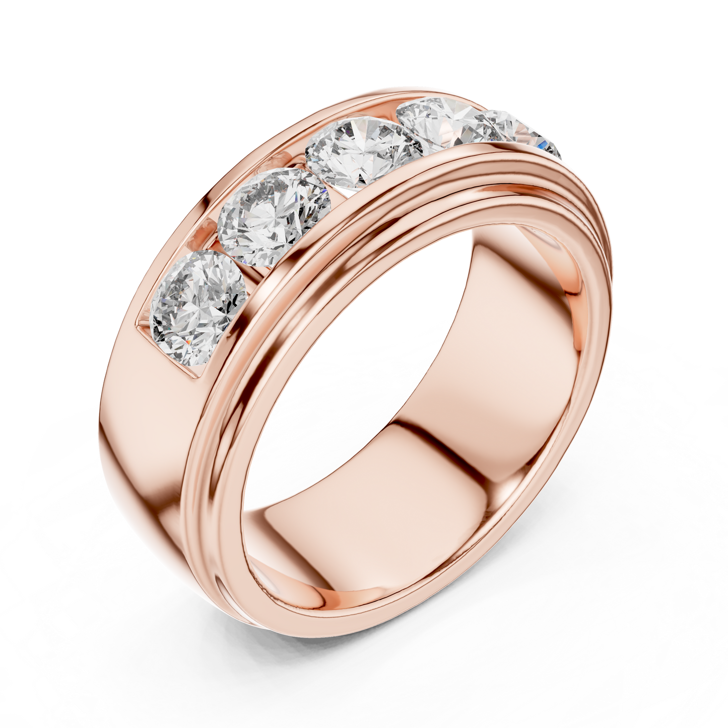 A Bold Five-Stone Diamond Band