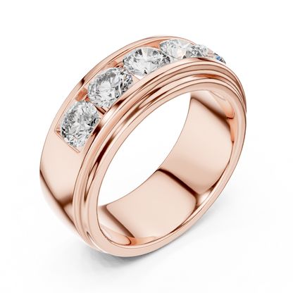 A Bold Five-Stone Diamond Band