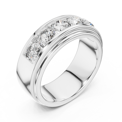 A Bold Five-Stone Diamond Band