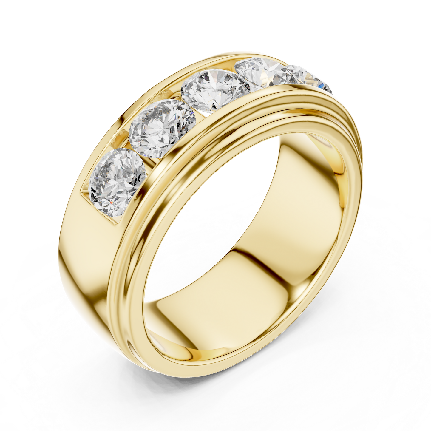 A Bold Five-Stone Diamond Band