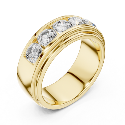 A Bold Five-Stone Diamond Band