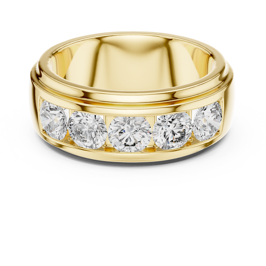A Bold Five-Stone Diamond Band